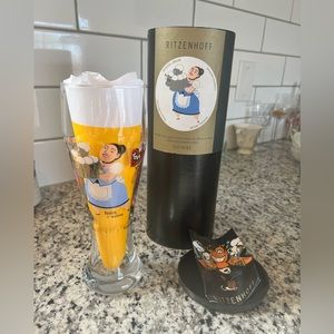 Ritzenhoff Beer Glass Weizen Collection Designer Nils Kunath 2006 Germany 9 1/4"